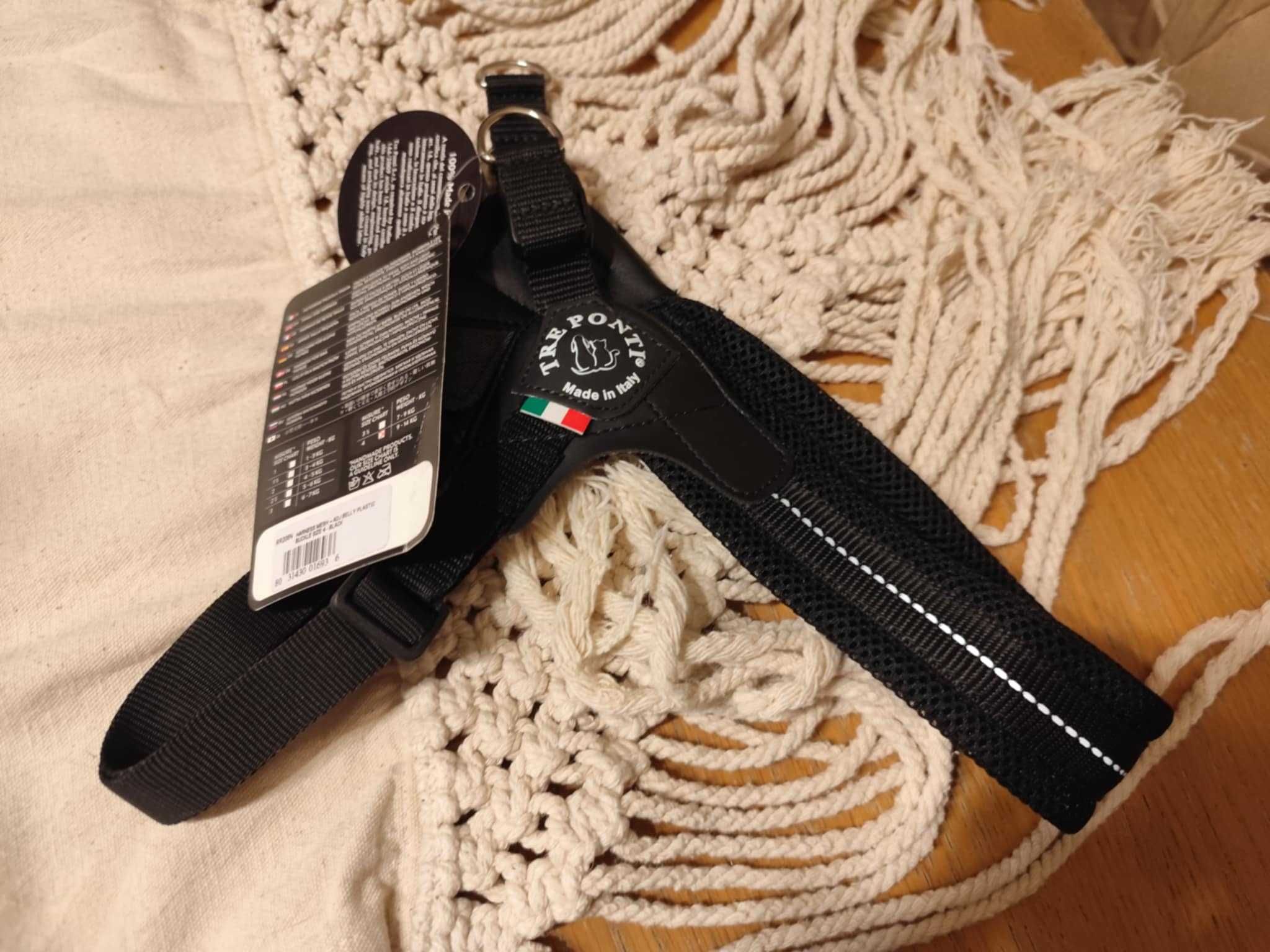 SZELKI dla psa 61-77cm TRE PONTI Mesh CZARNE Beagle Buldog - rozmiar 4