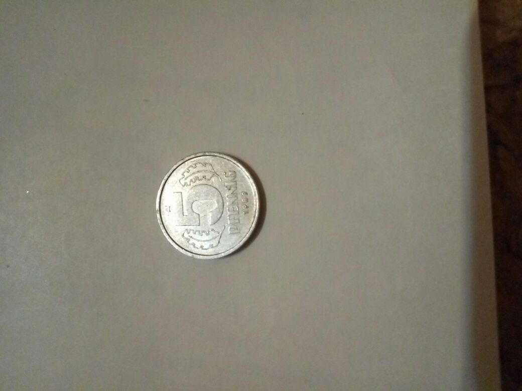 Монета 5 PFENNIG,1989год