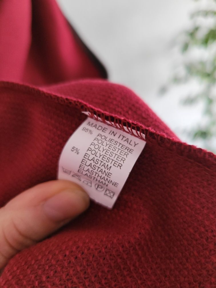 Nowy bordowy płaszcz damski długa kurtka casual oversize na zamek