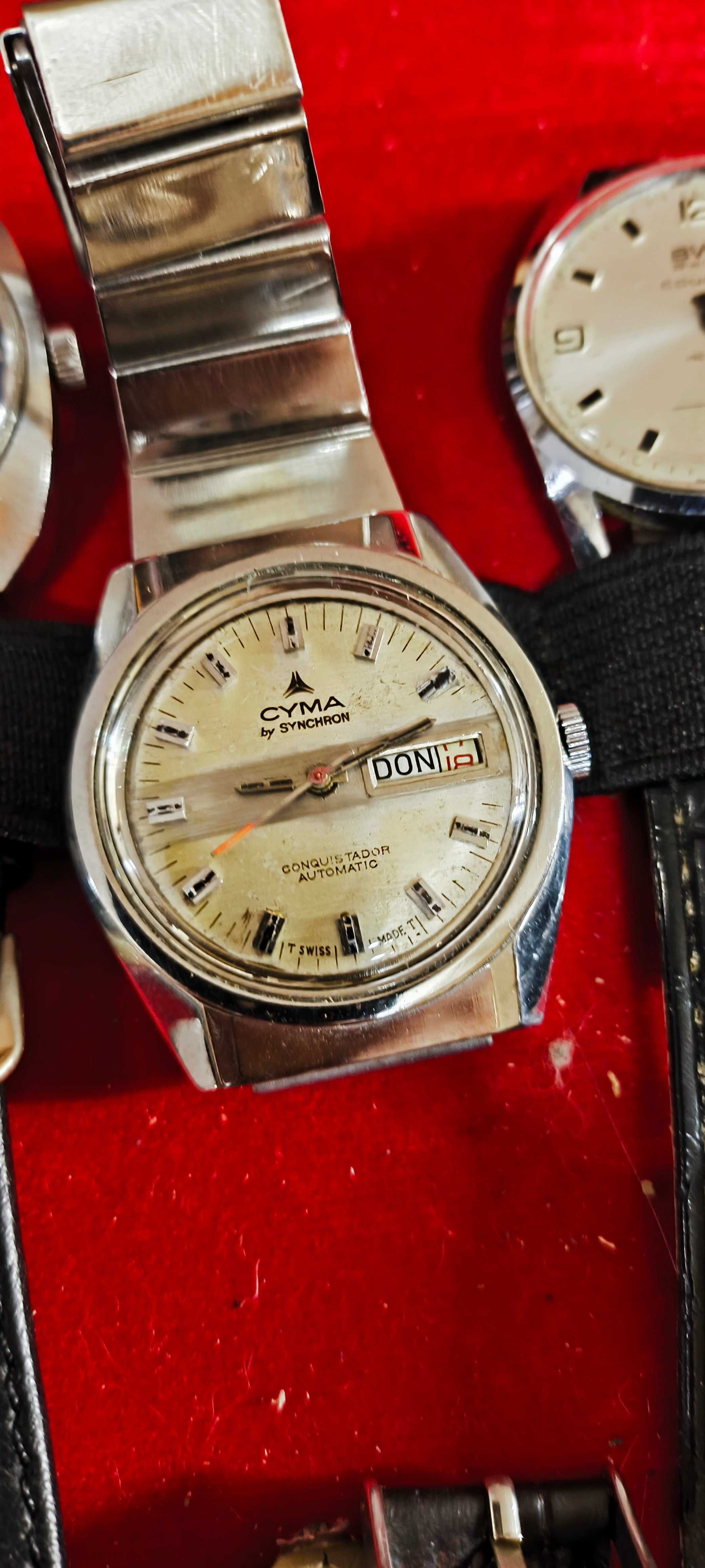 Cyma by Synchron Conquistador vintage zegarek męski swiss