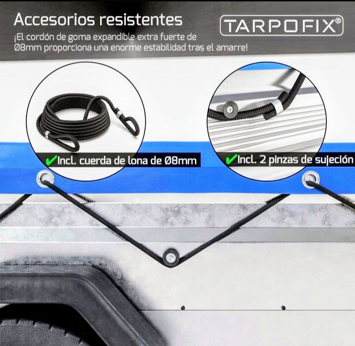 Nowa markowa,oryginalna plandeka na przyczepę Tarpofix. Homologacja.