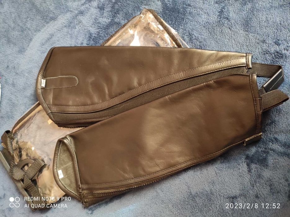 ZESTAW DO JAZDY KONNEJ bryczesy, sztylpy, sztyblety, kask, torba