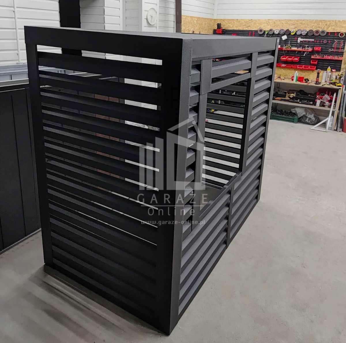 Osłona Pompy Ciepła 120X60X150Cm Antracyt Zabudowa Id910