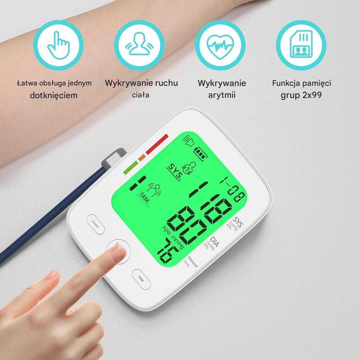 Ciśnieniomierz medyczny, cyfrowy wyświetlacz LCD