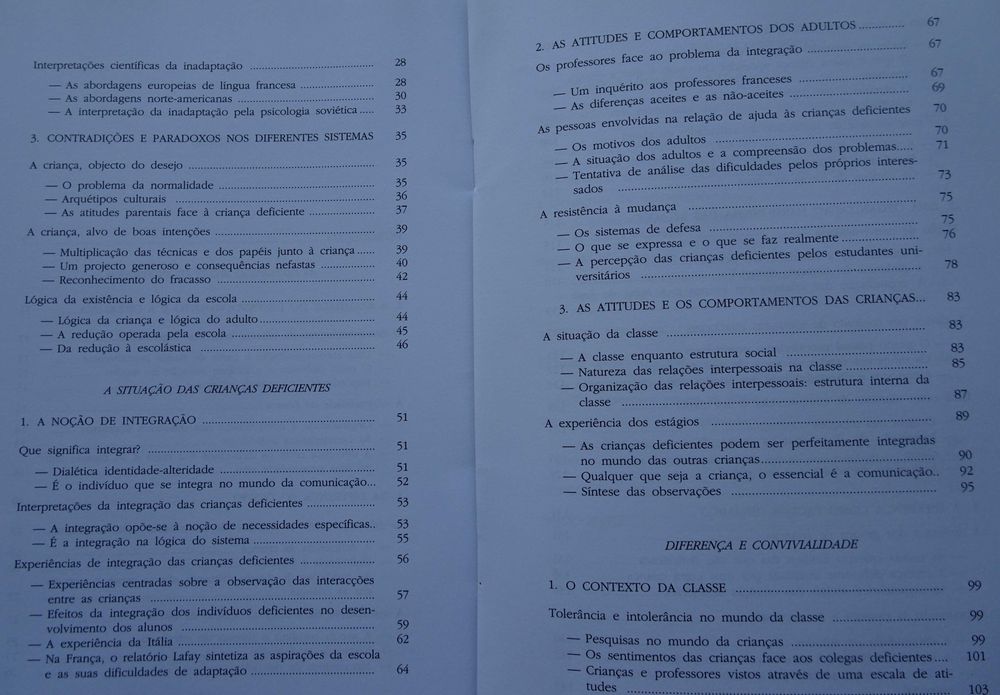 Integração da Criança Deficiente na Classe