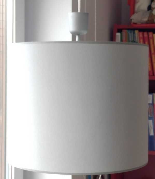 Duży szary abażur klosz nowy walec średnica fi 45 cm wys. 36cm