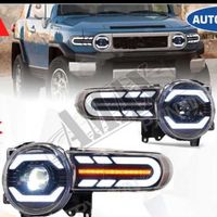 АКЦИЯ Передние фары+поворотники (LED) NEW DESIGN Toyota FJ Cruiser