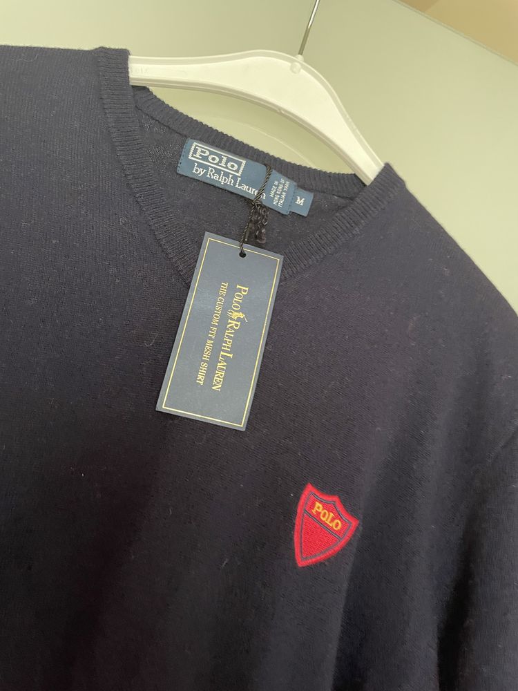 Granatowy sweter sweterk męski M polo ralph lauren