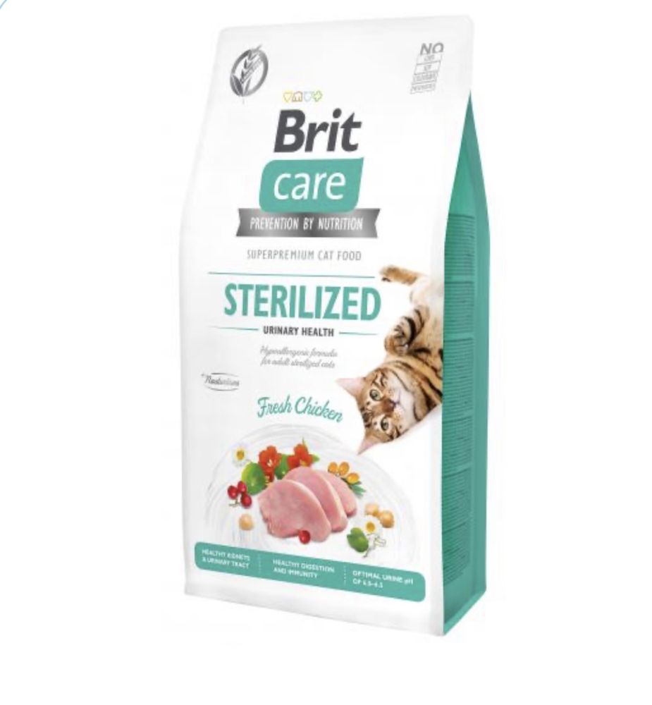 Brit Care Cat GF Sterilized Urinary Health стерилізованих котів 7 кг