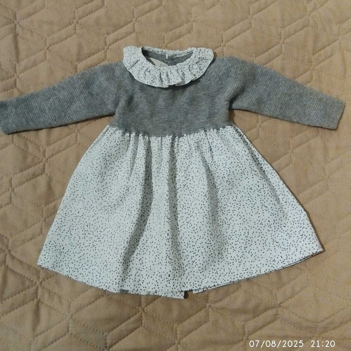 Vestido bebé outono/inverno 6/9 mêses