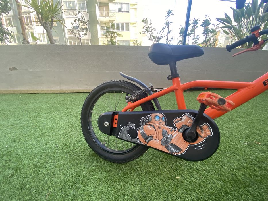 Bicicleta criança BTWIN robô decatlhon 16 x 1.60 de 4 a 6 anos