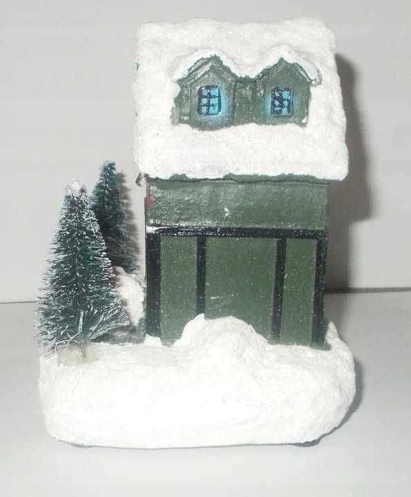 Domek świecący Led bajkowa chata Toy Store choinki śnieg