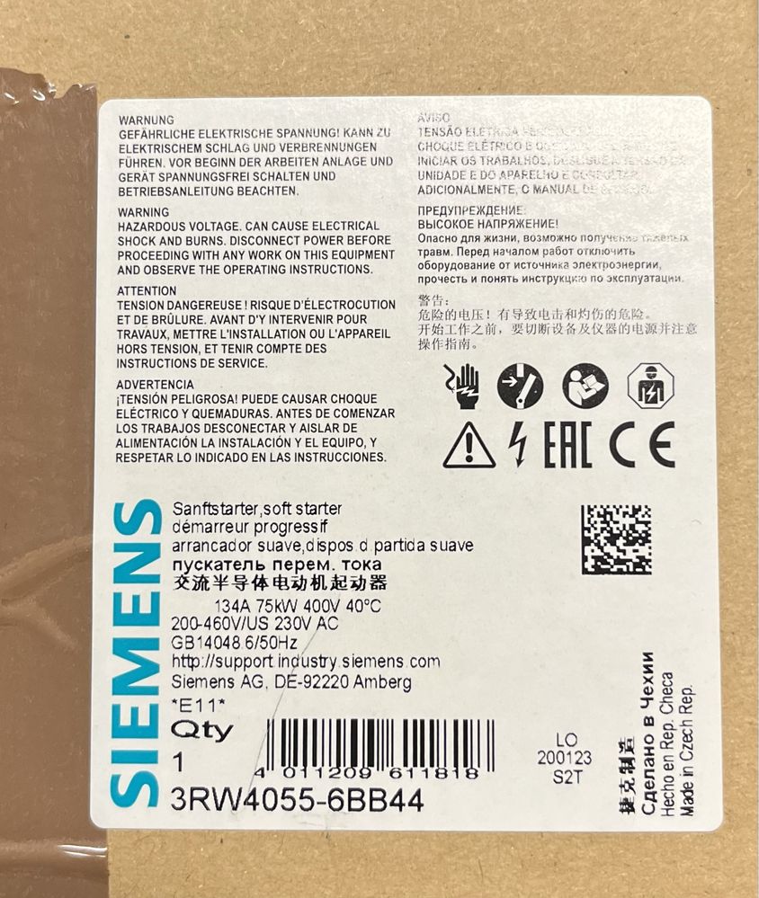 Softstart SIEMENS 3RW4055-6BB44 NOWY