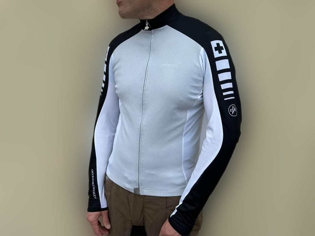 Вело Mens Assos Cycling Racing White Airblock Evo Jersey Jacket куртка