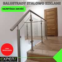 Balustrady stalowo-szklane, schody, balkony, balkony francuskie