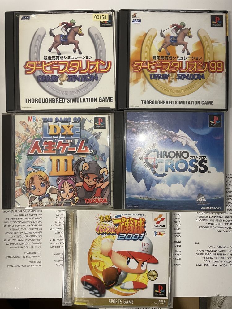 Derby Stallion + DS 99 + DX Life 3 + Chrono Cross + SG 2001 - na PSX