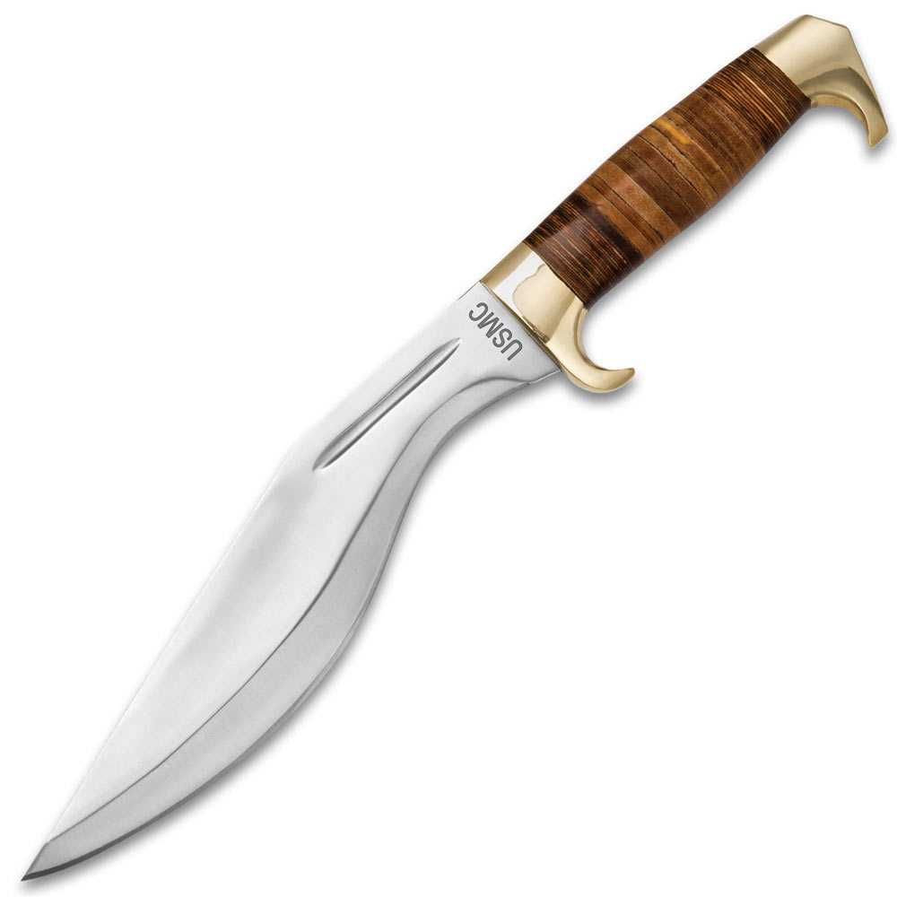 Nóż USMC Stacked Leather Handle Kukri Knife - UC3329