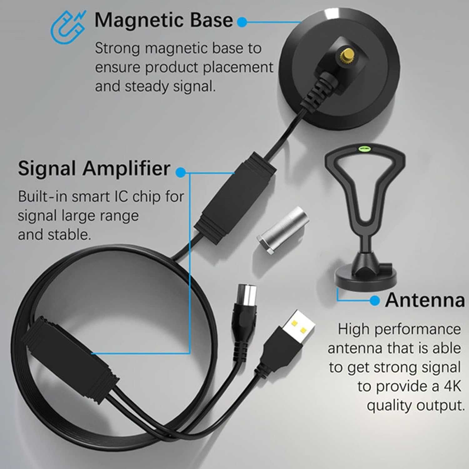 Antena Dvbt2 magnetyczna nowy model mocna