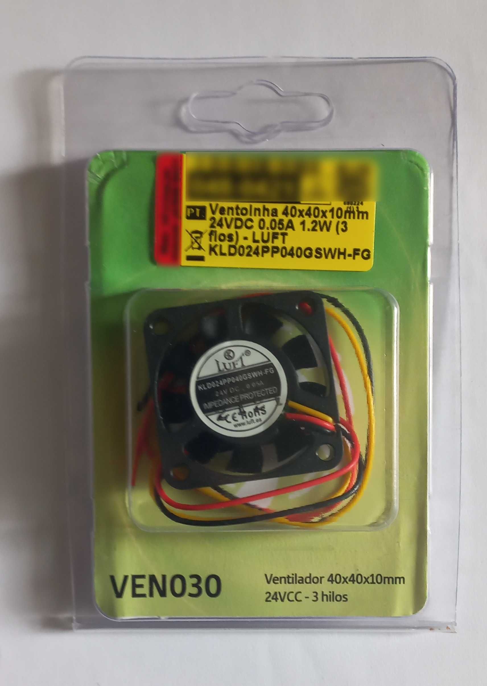 Ventoinhas 12VDC e 24VDC