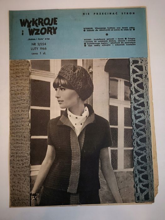 Moda I Życie 02/1966R - Wykroje I Wzory Nr 2/224