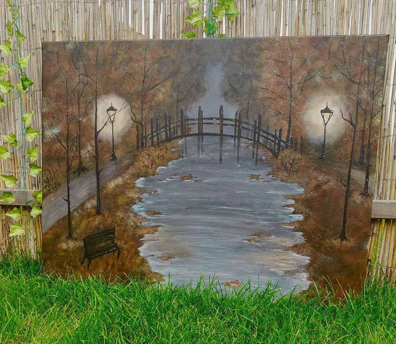 Jesienna chwila- obraz akrylowy 60x80 cm