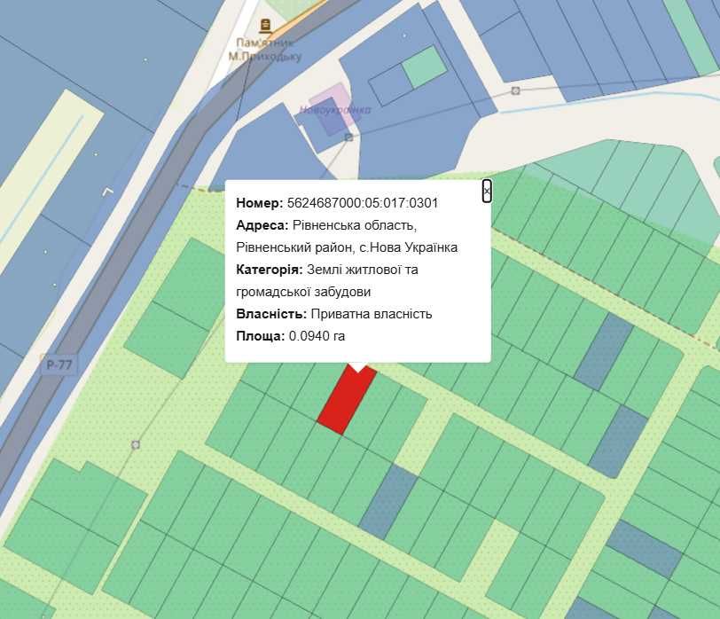 Продам земельну ділянку в с. Нова Українка