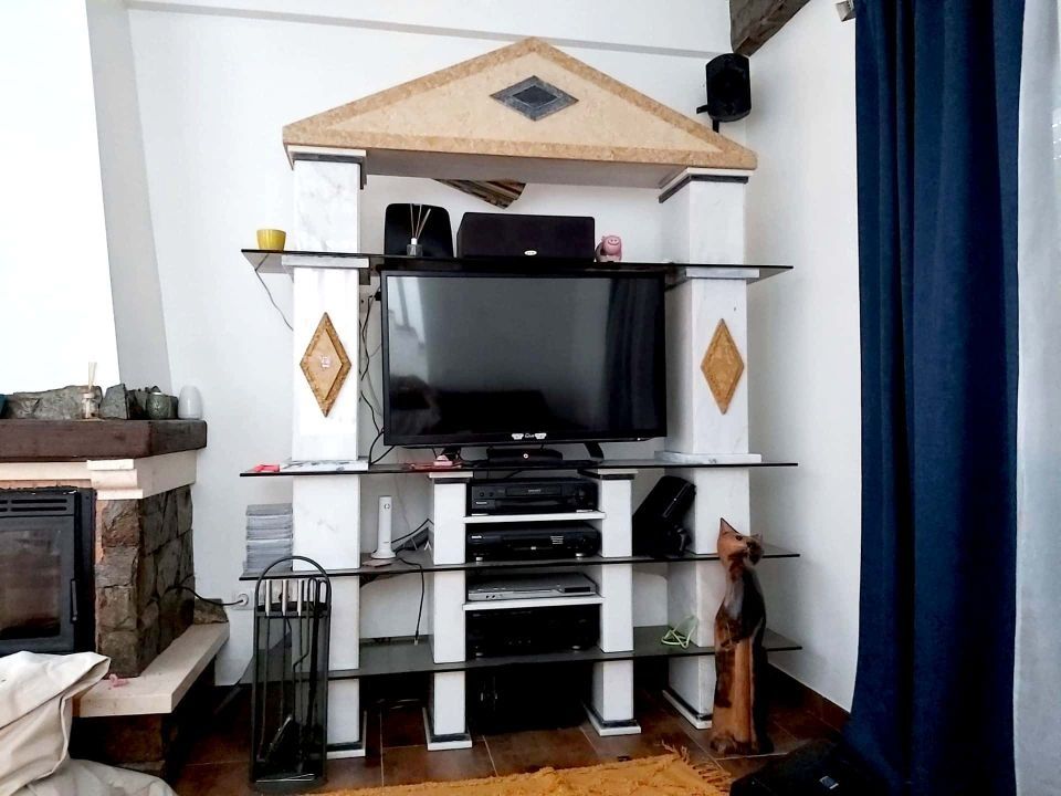 Mesa de sala e móvel de TV em Mármore