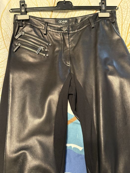 Skorzane spodnie Ochnik r S