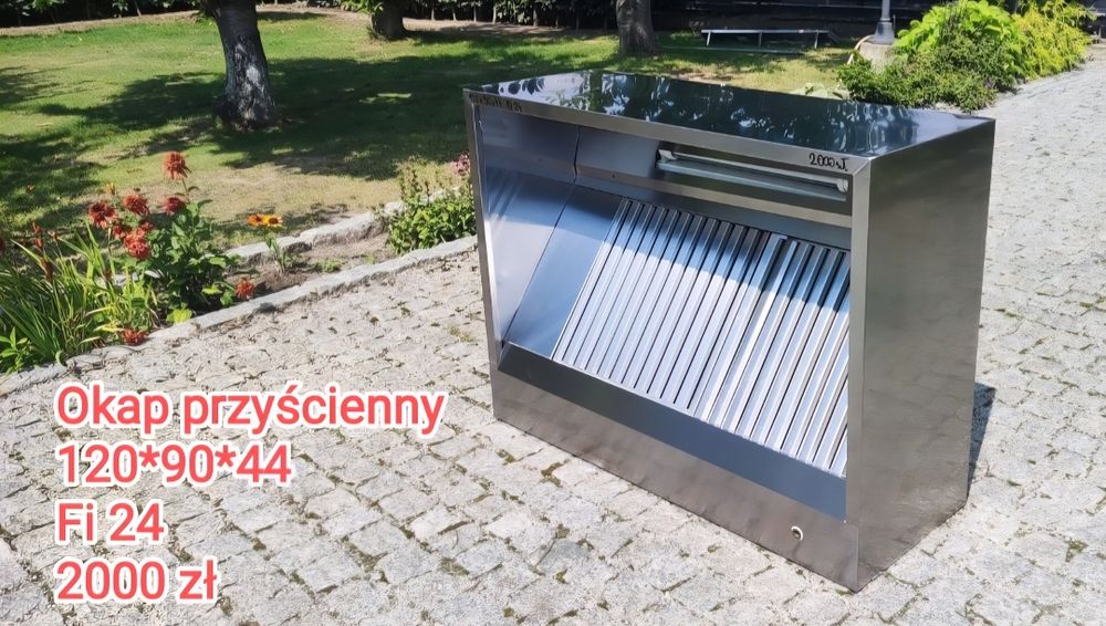 Okap gastronomiczny, okap skrzyniowy, okap z nierdzewki