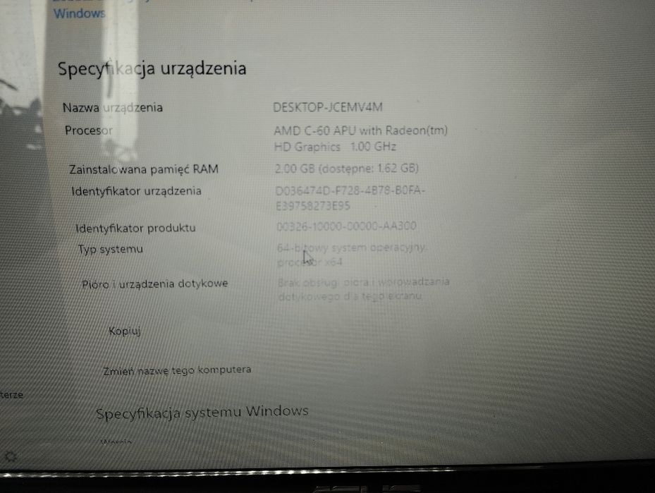 Laptop Audi x53u AMD c60/2gb/320gb dysk