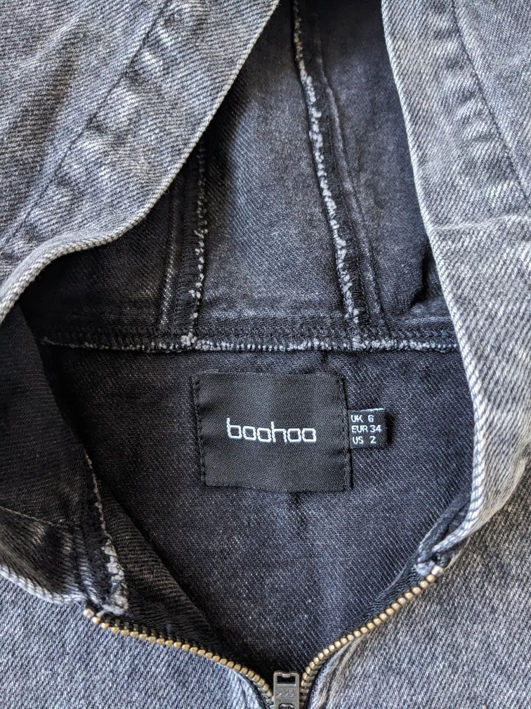 Джинсовка,джинсове вкорочене худі. Boohoo