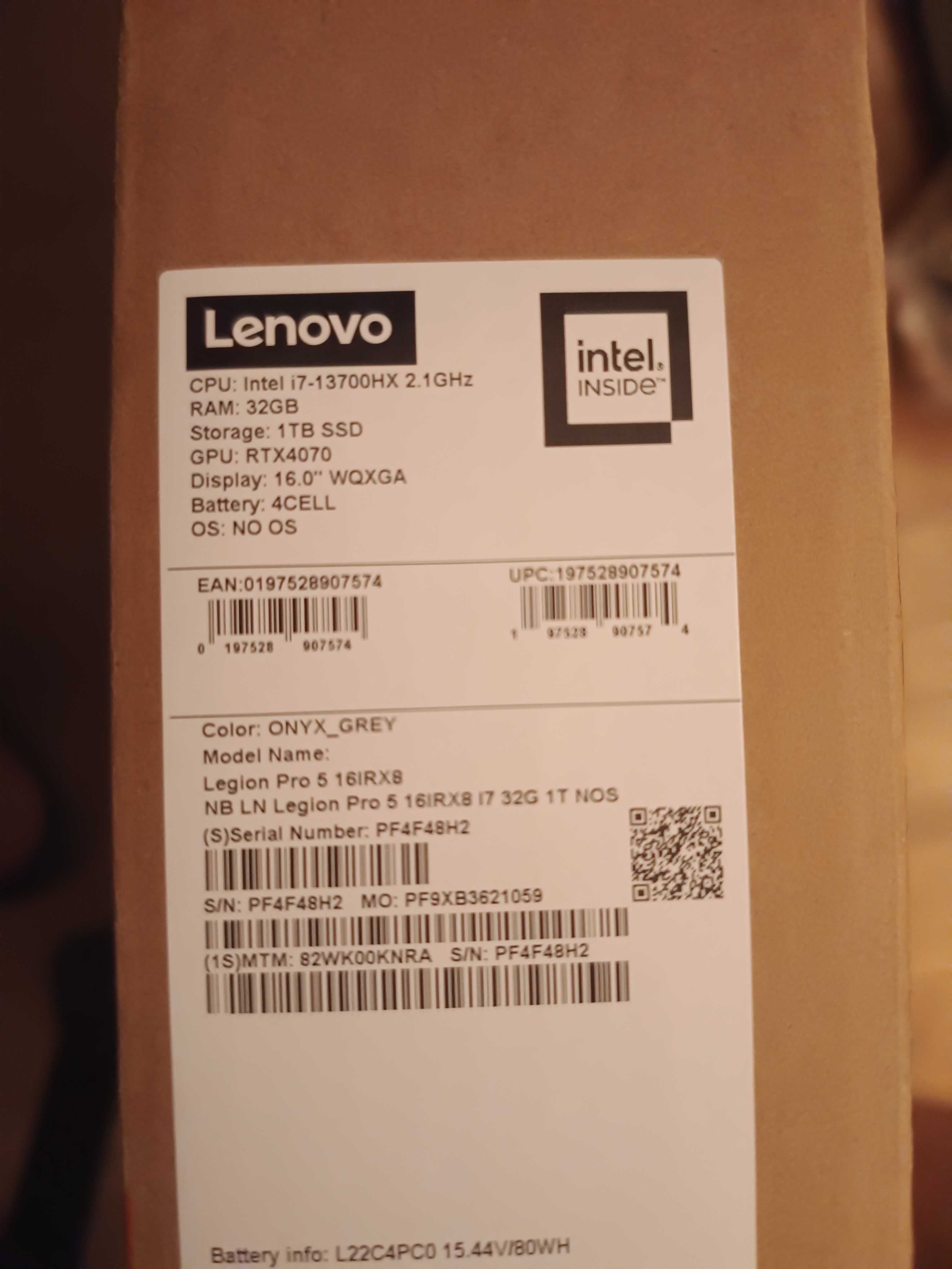 Lenovo Legion Pro 5 16IRX8 | i7-13700HX | RTX 4070 | Ігровий ноутбук