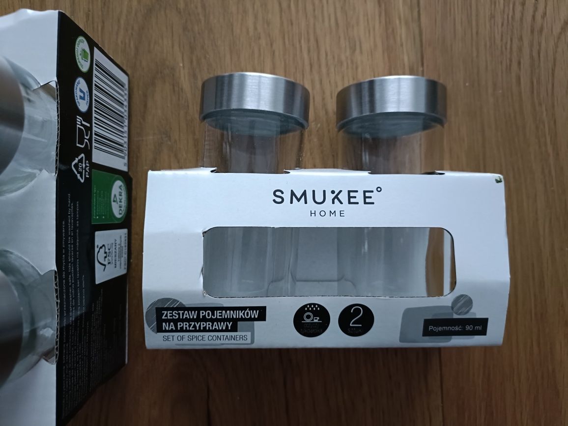 Pojemniki szklane na przyprawy Smukee 10 sztuk