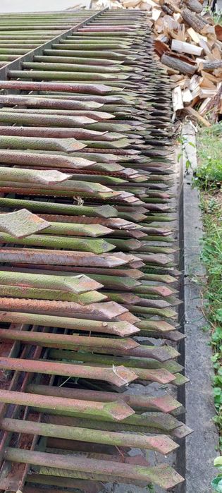 Stalowe przęsła fi 18mm wysokość 200 cm czuby ręcznie kute wypasione !