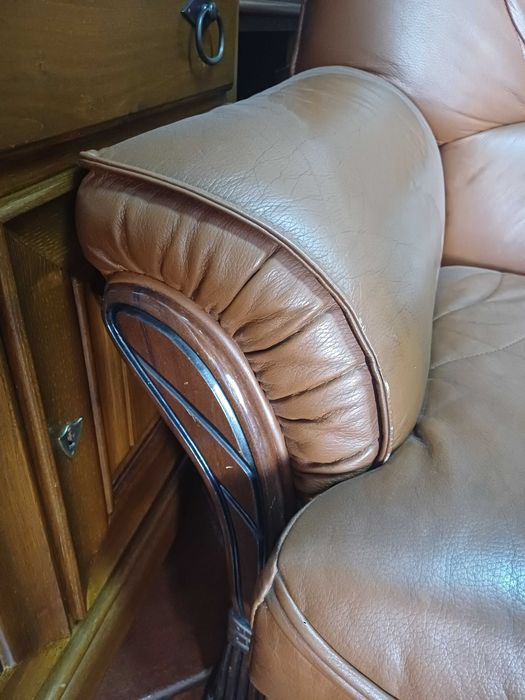 Sofás em pele natural