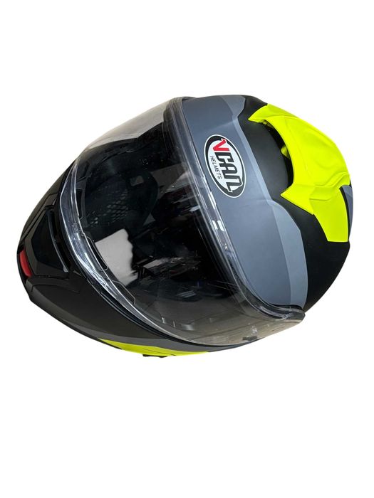 Kask motocyklowy VCAN V272 Wave Neon z z podnoszoną szczęką