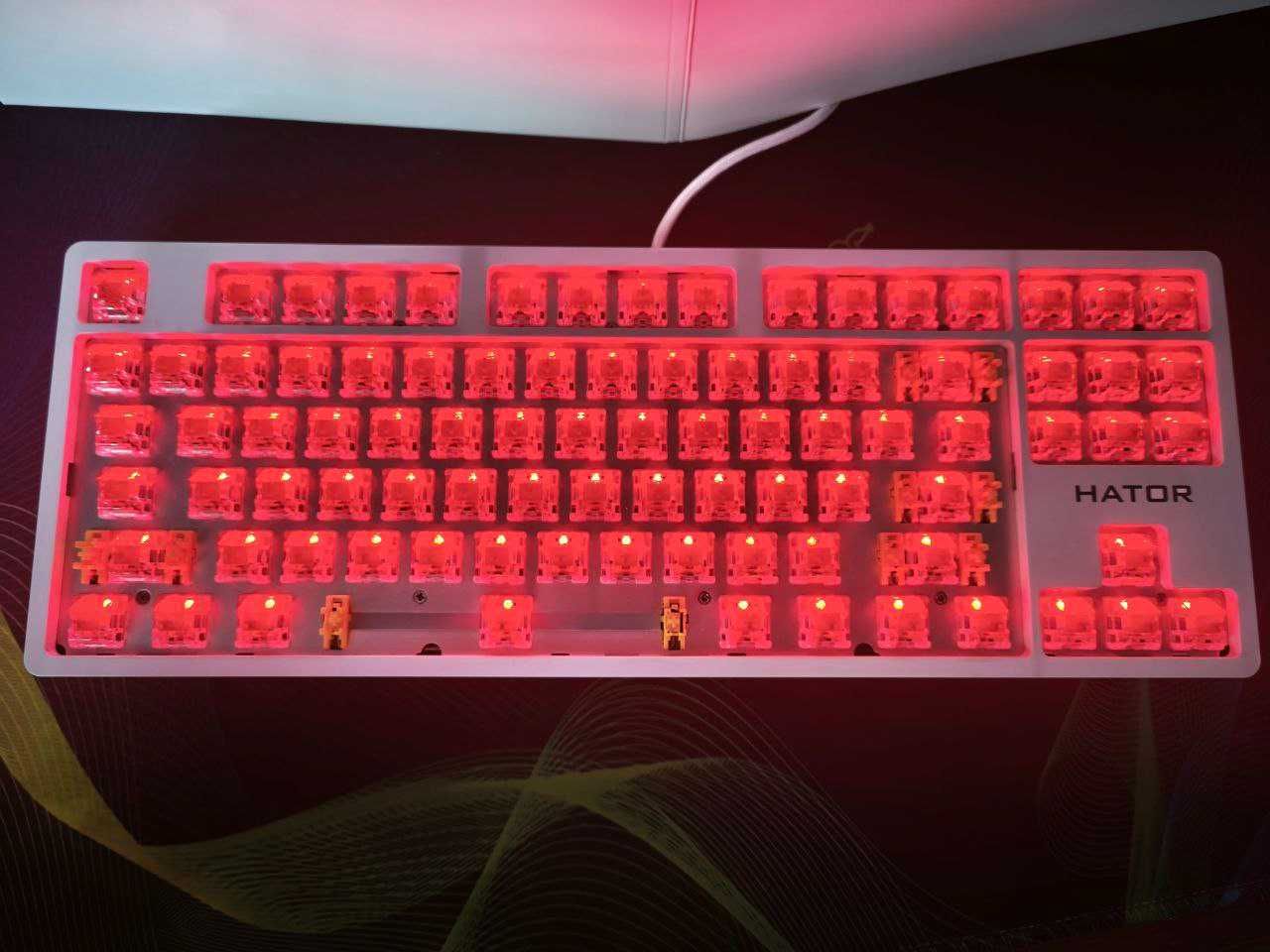 Клавіатура HATOR Rockfall 2 Mecha TKL Orange White (HTK-521)