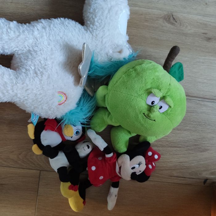 Zestaw Pluszaki - Pepa, jagoda i jabłko z biedronki, misie,myszka mini