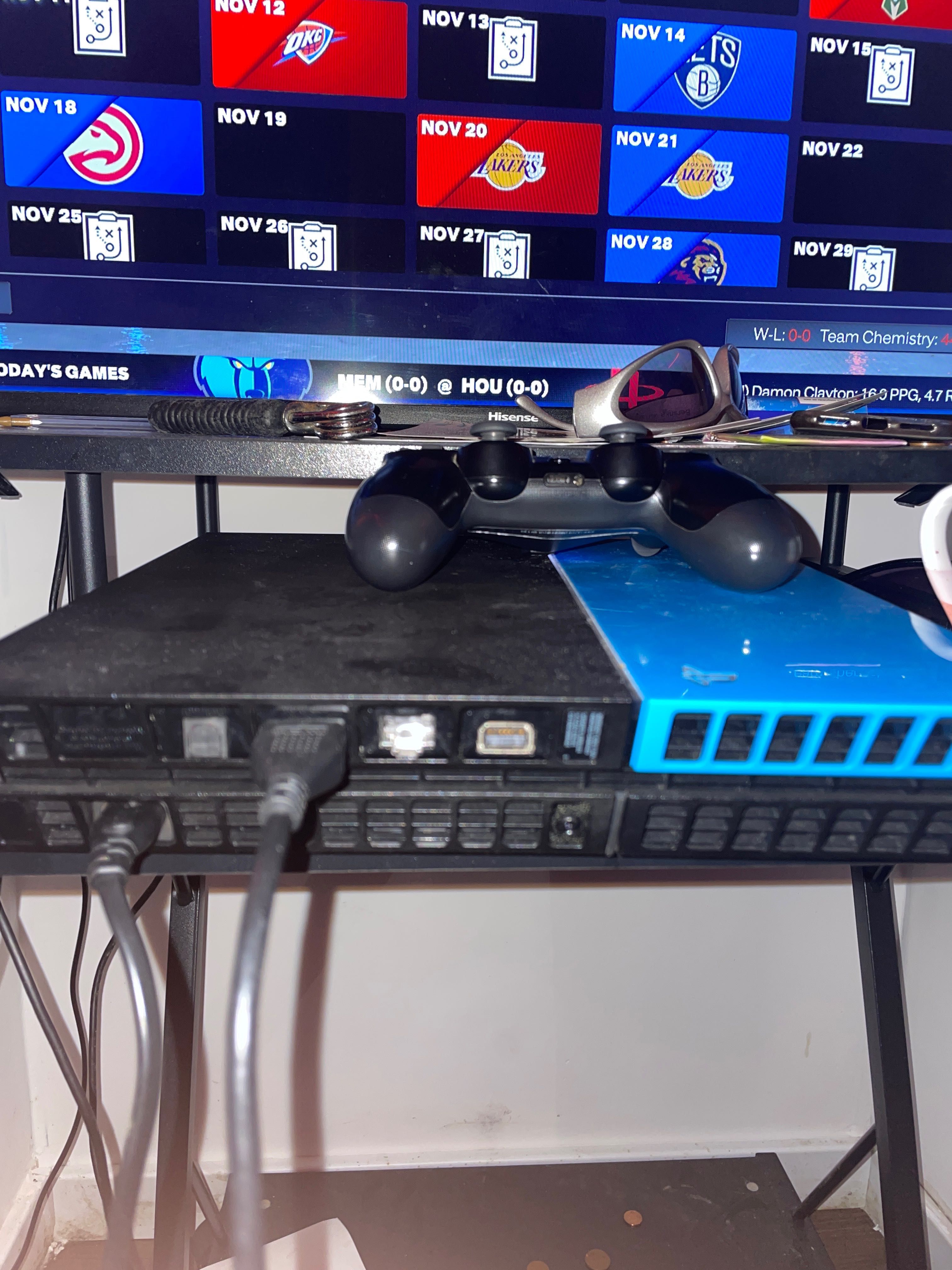 Ps4 500gb preta e azul