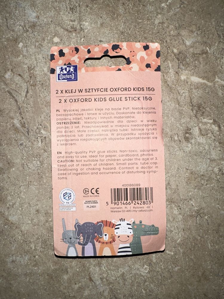 Klej w sztyfcie Oxford Kids (15g x 2szt)
