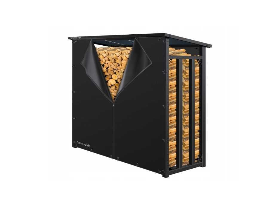 Stojak metalowy na drewno opałowe Kesser czarny