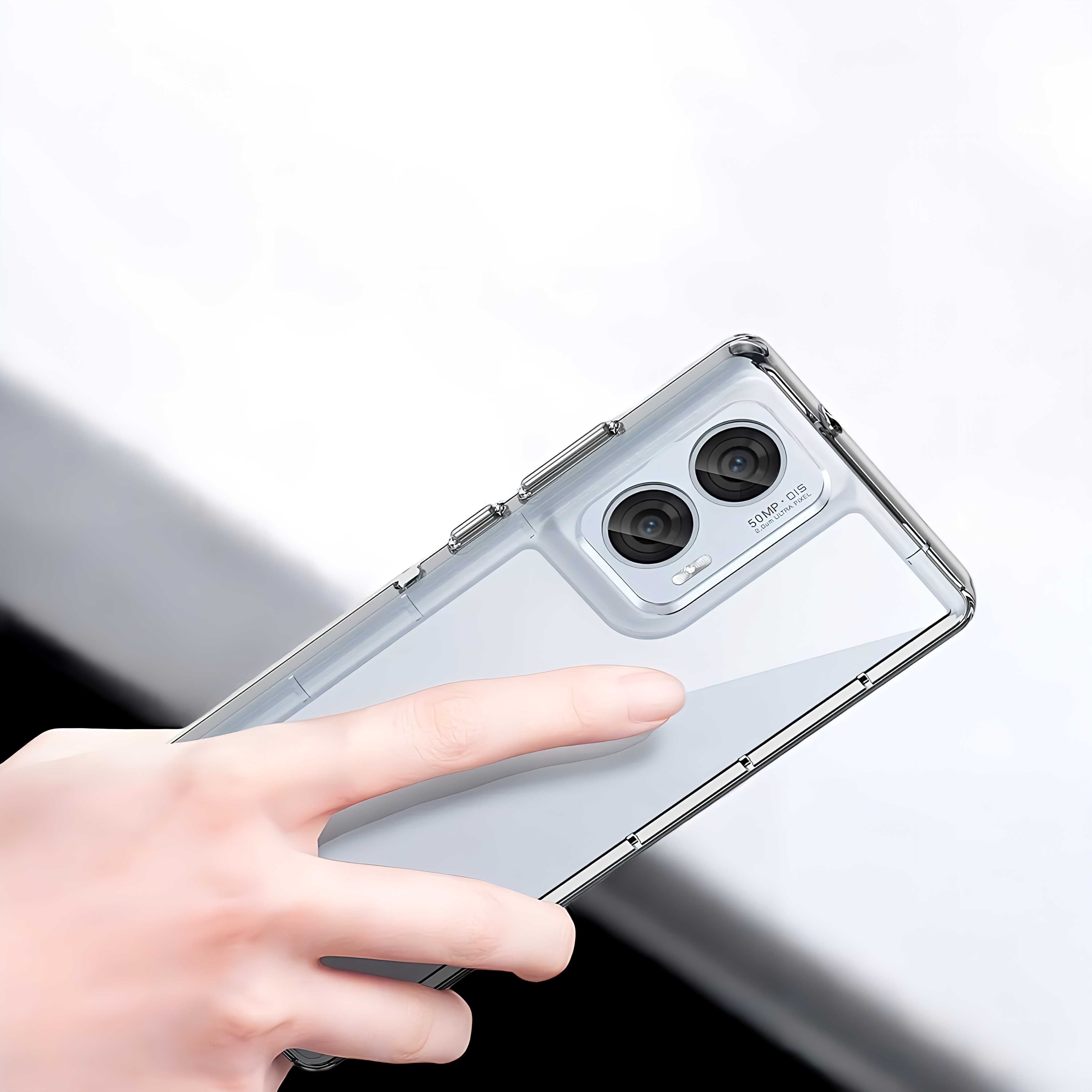 Etui ELEVATE HEXAGON do Motorola Edge 50 Fusion - Clear HD