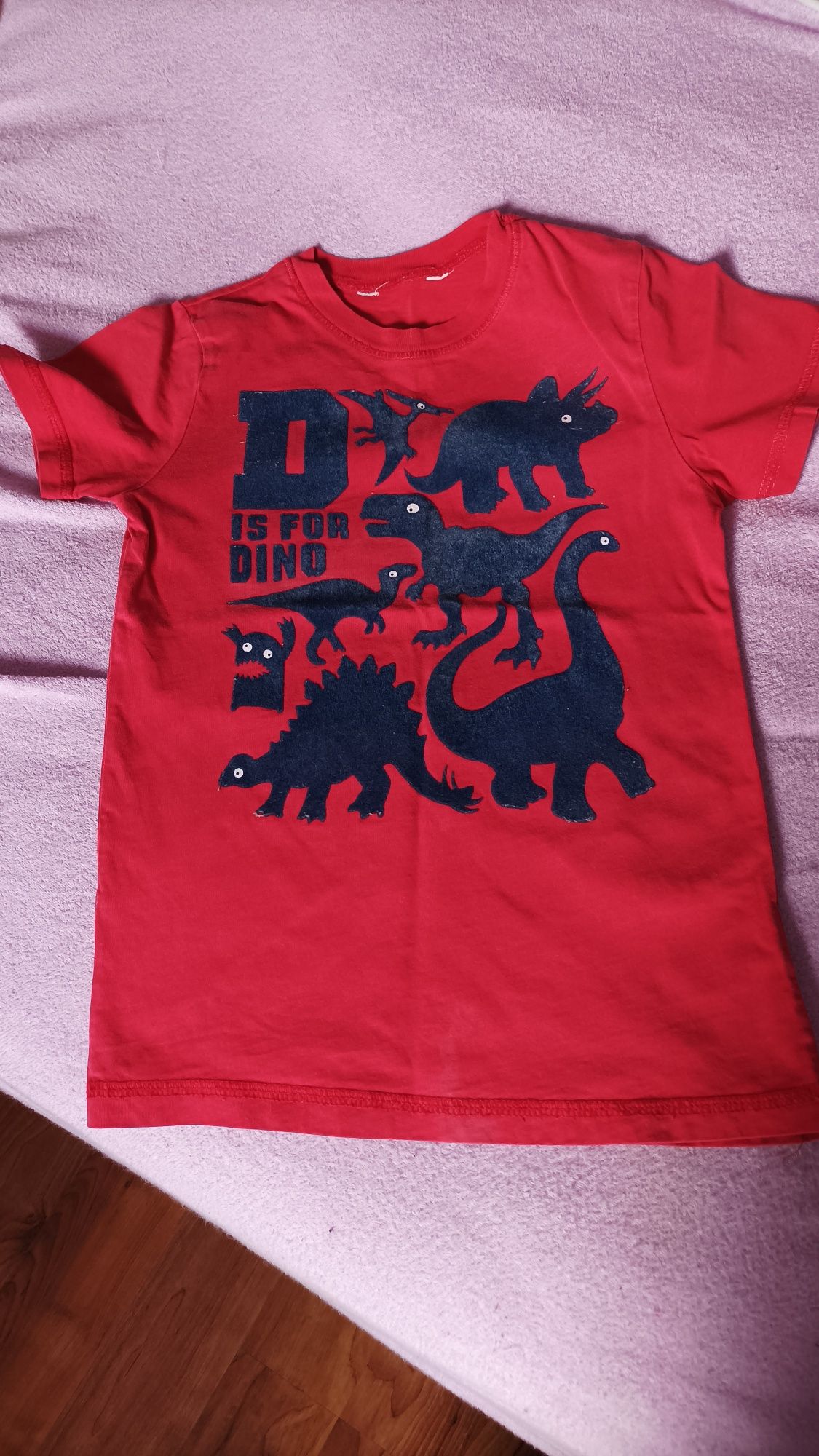 T-shirt koszulka dinozaury a'la zamszowe/wypukłe ok. 5 lat