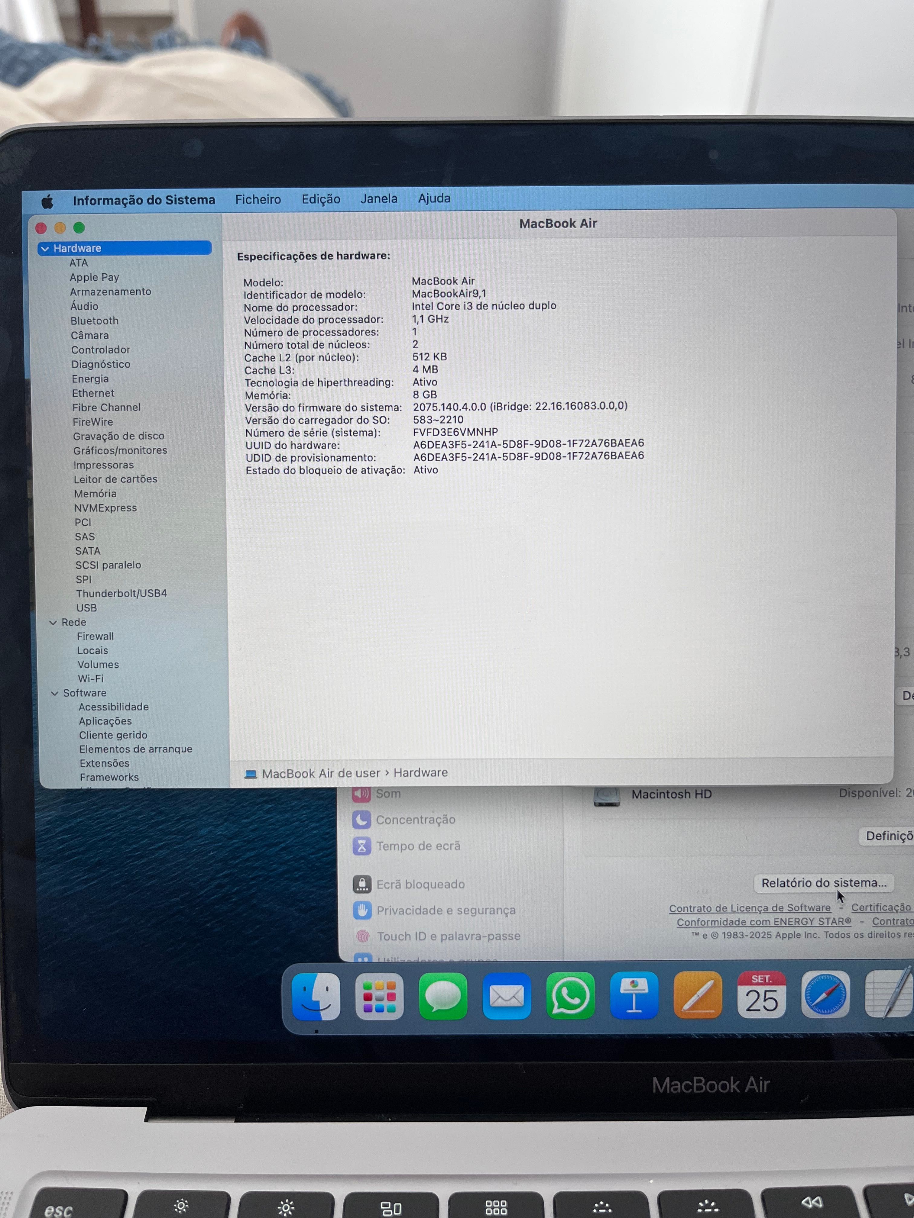 Macbook Air 13 polegadas com ecrã de retina 2020