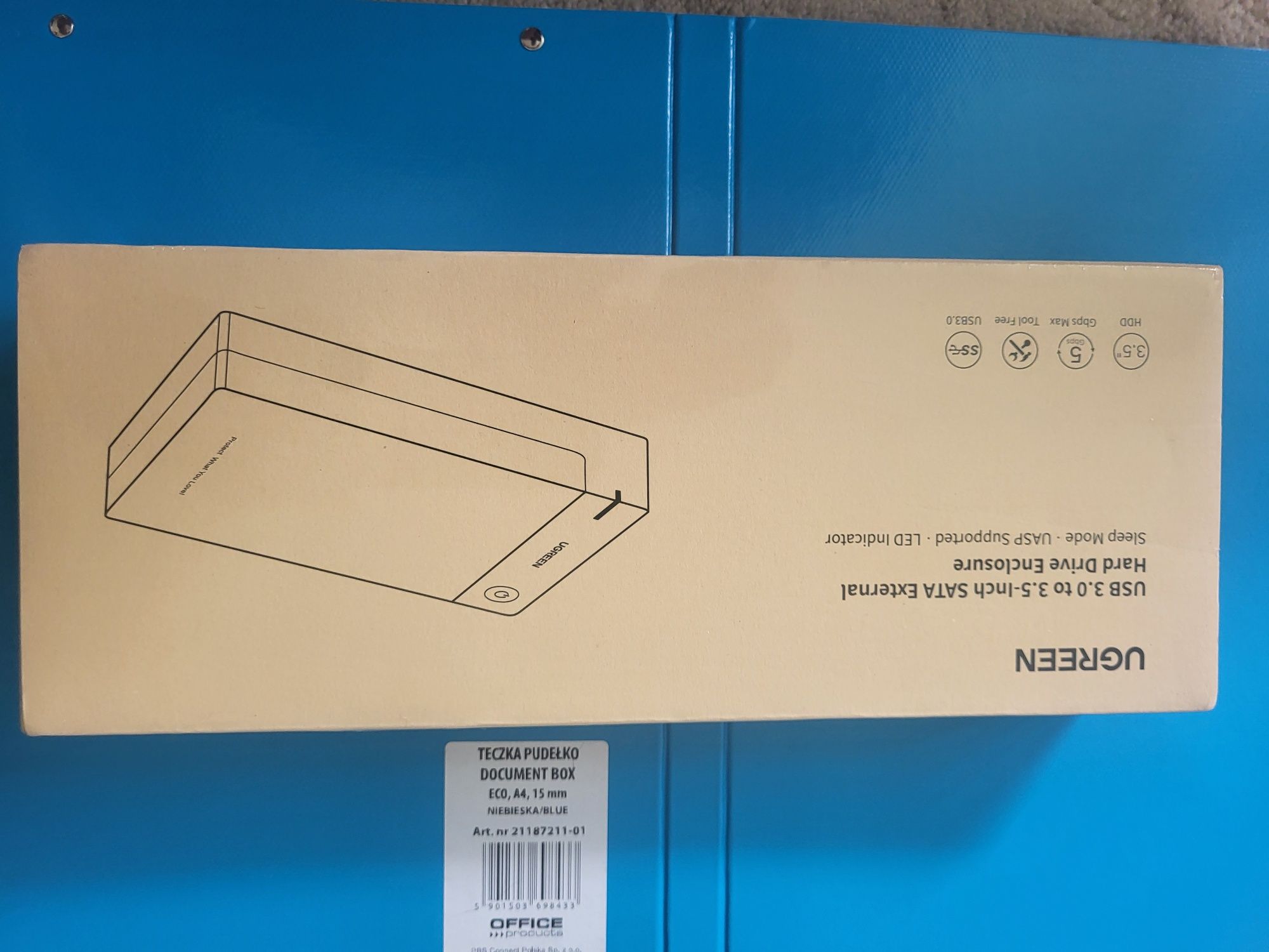Obudowa HDD 3,5 cala UGREEN SATA USB 3.0 czarny