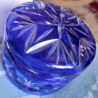 Szkatułka kryształ kobaltowy