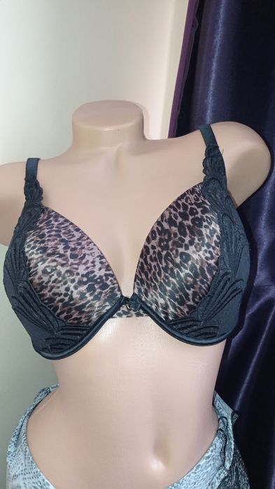 Бюстгальтер з мереживом в леопардовий принт Autograph