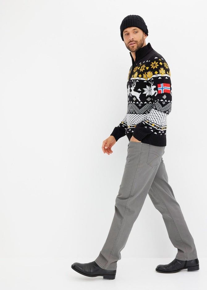 B.P.C sweter męski w norweski wzór r.L