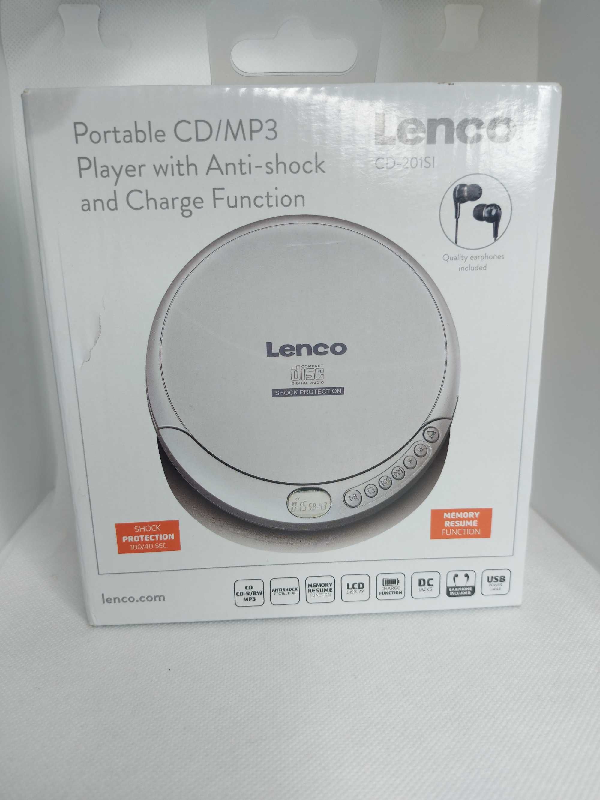 Lenco CD-201Si - Odtwarzacz CD z Bluetooth i Radio FM