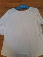 Elegancka i szykowna bluzeczka white ze wstawką r L i 40- 42 - 44